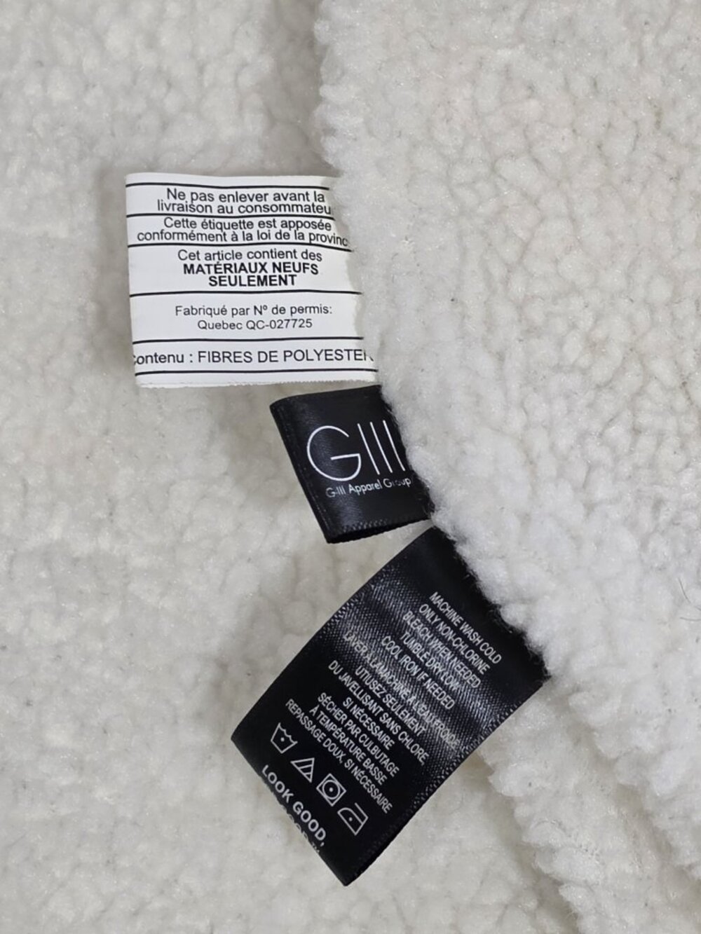 Kenneth Cole New York White Quilted Hooded   Sherpa Puffer Jacket Mid-Length S/P - Picture 8 of 12